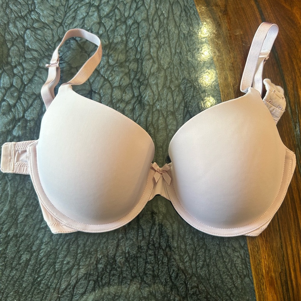 32DD Bra, Light Pink with Bow, Gently Worn